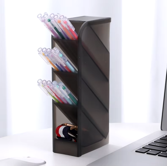 Набор настольных органайзеров (4 шт), подставка для канцелярии, органайзер для мелочей, размер секции 5x9x20см Каменец-Подольский