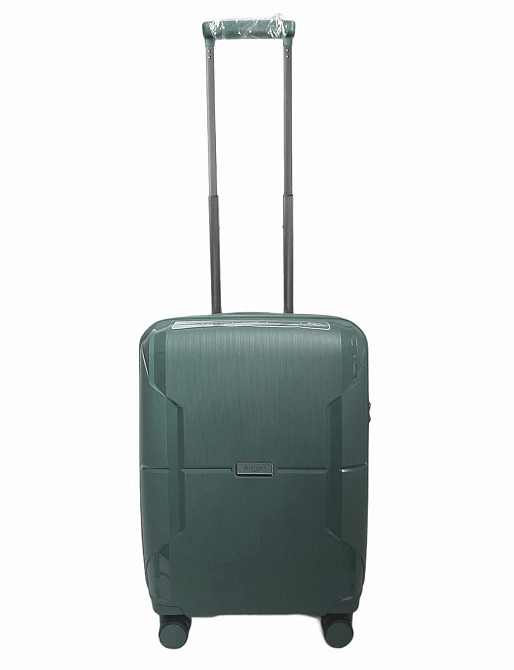 Чемодан пластиковый AIRTEX 245 малый 55 см серо-синий Киев - изображение 1