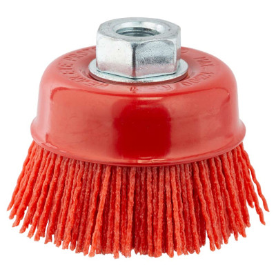 Щетка для электроинструмента Sigma проволочная чашеобразная 75мм М14x2мм нейлоновая 9014471 (9014471) Винница - изображение 1