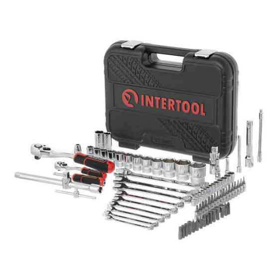 Набір інструментів INTERTOOL 1/2 "& 1/4", 82од., Cr-V STORM - набір з ключами, подовжувачами і бітами Львів