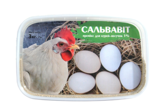 Премикс Сальвавит для кур-несушек 1%, 3 кг Круг Винница
