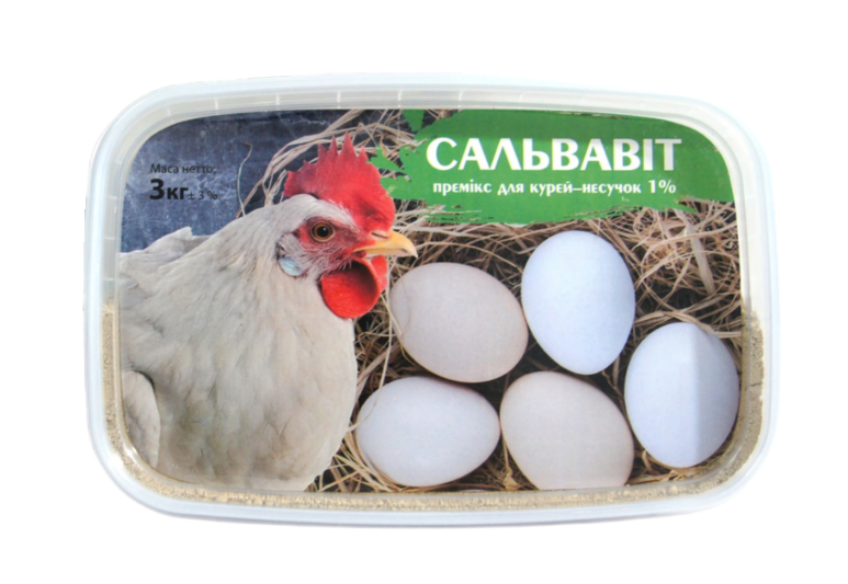 Премикс Сальвавит для кур-несушек 1%, 3 кг Круг Винница - изображение 1