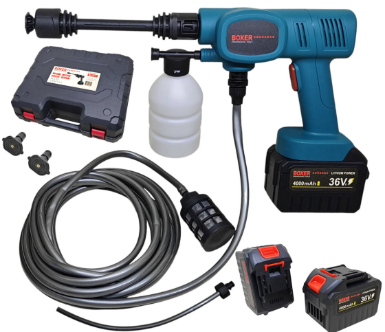 Аккумуляторная Мойка Высокого Давления с 2 АКБ 36 Вольт, Мощность 550 Вт, Расход Воды 4 Литра/Мин Одесса