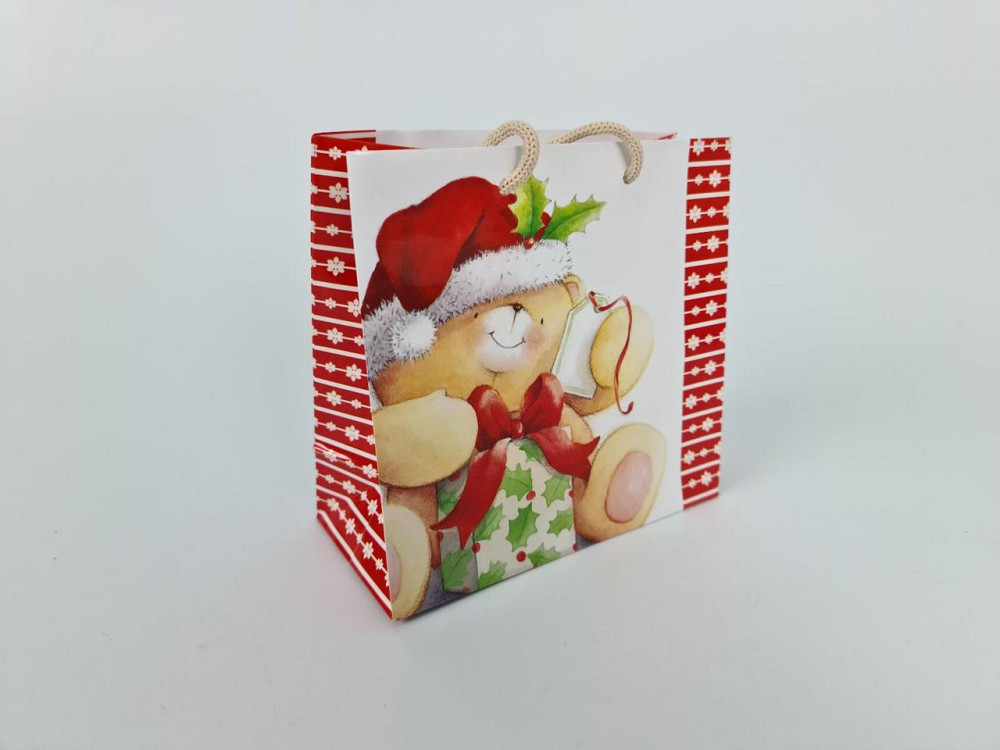 Новогодние, бумажные ,подарочные  пакеты с ручкой Чашка 16/16/8-002 (12 шт) Харьков - изображение 4