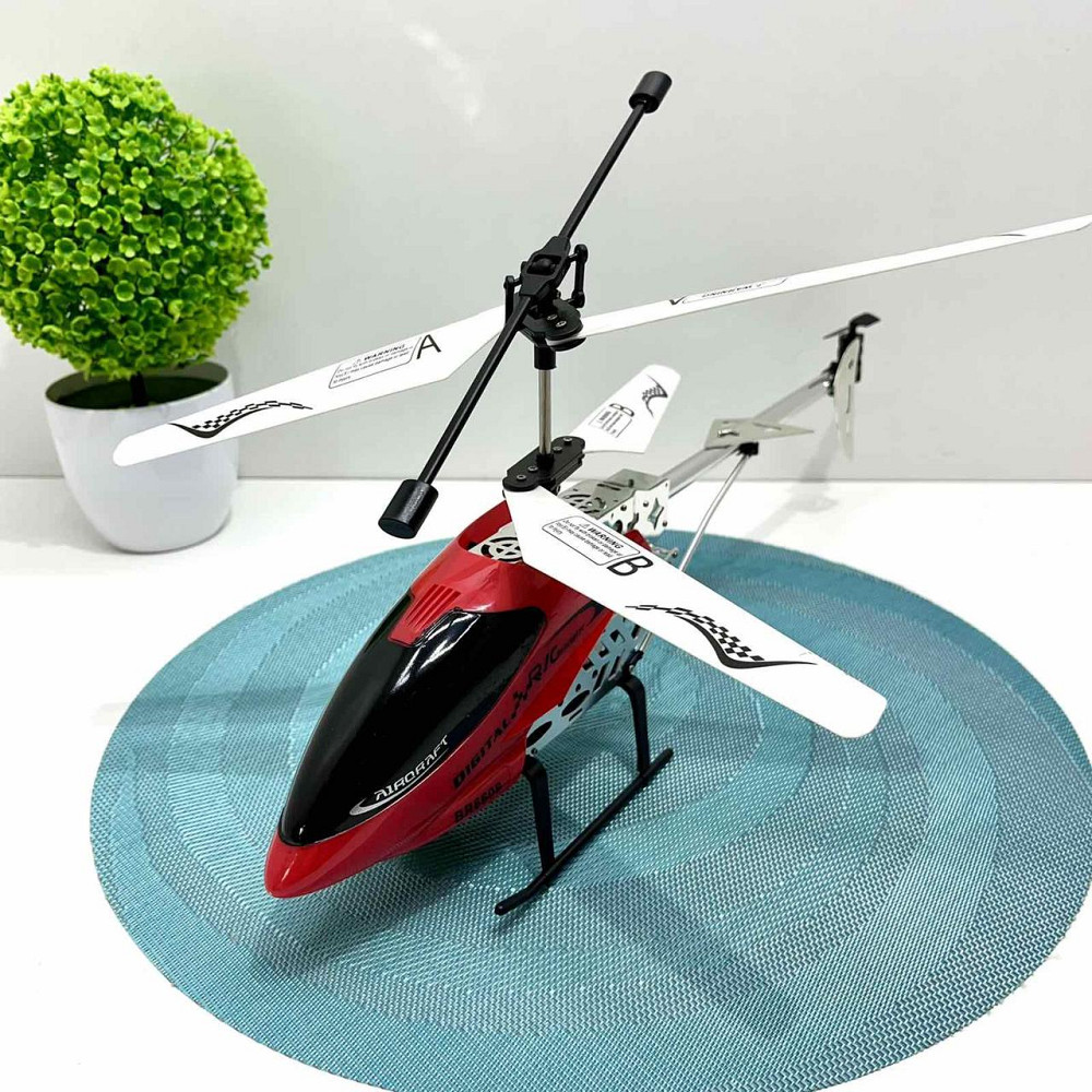 Вертоліт на радіокеруванні з гіроскопом підсвічування пульт Червоний (BR6608) Чернигов - изображение 2