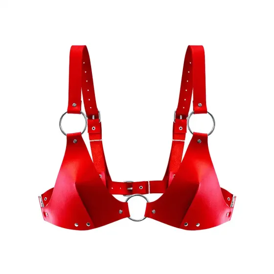 Ліф з натуральної шкіри Feral Feelings - Bikini Top Red Львів