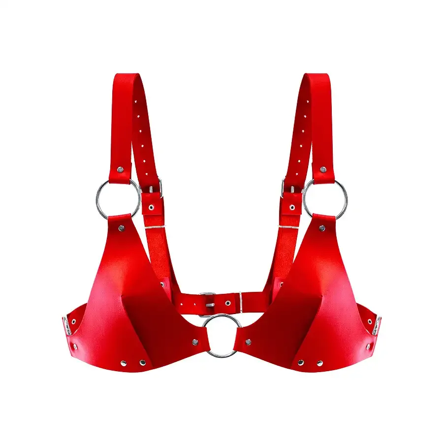 Ліф з натуральної шкіри Feral Feelings - Bikini Top Red Львов - изображение 1