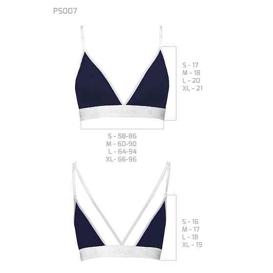 Спортивний топ з подвійними бретелями Passion PS007 TOP S, navy blue Sex Aura Київ