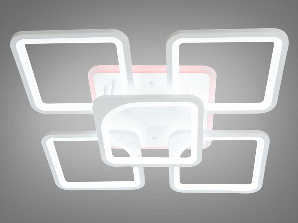 Люстра LED Diasha светодиодная с пультом диммером и подсветкой 60W белый 12х41х42см Харьков - изображение 2