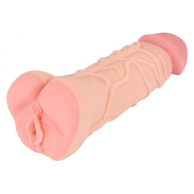 Мастурбатор-насадка 2 IN 1 Nature Skin Extension + Masturbator (Вагина) Sex Aura Киев - изображение 2