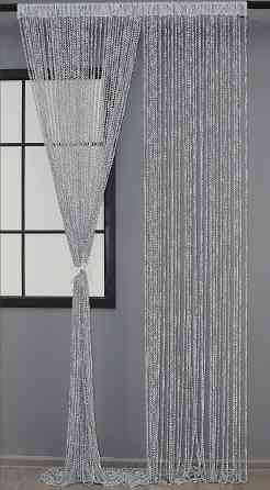 Шторы-нити спираль с люрексом Серый 300х300см 1 шт (61-022) Киев