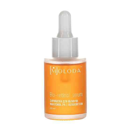 Оновлююча сироватка з бакучіолом Serum bakuchiol 2% Squalane Astaxanthin Moloda 30 мл Вінниця