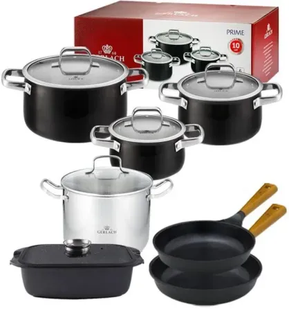 Gerlach Prime Комплект Каструлі Z Pokrywkami 6 El + Сковорідки Natur 24 28 Cm+ Каструля Simple 7L Granitex Киев