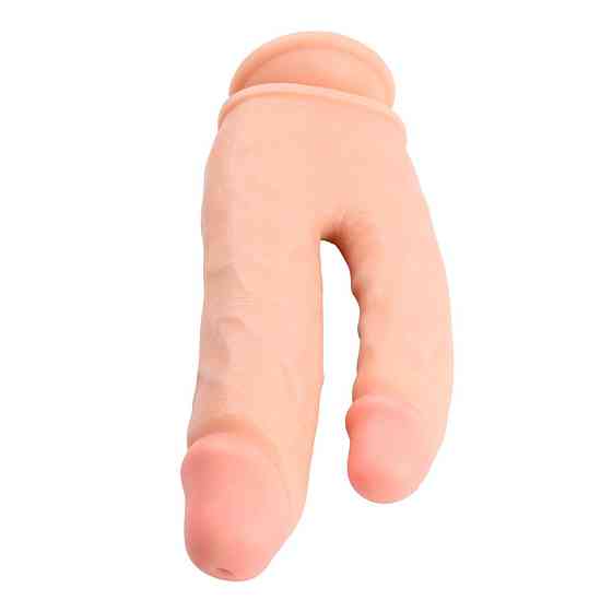 Фаллоимитатор двойной Chisa Ballsy Super Cock Bromeo # 01 на присоске, телесный Sex Aura Киев