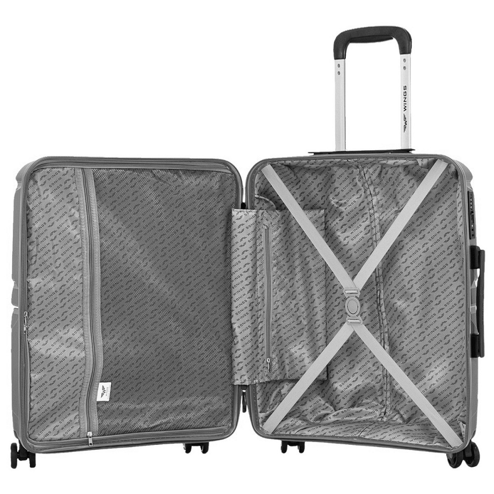 Валіза поліпропіленова WINGS PHX01 мала 55 см чорна Київ - фото 6