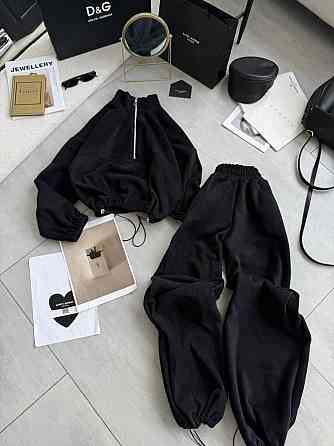 Женский теплый повседневный костюм двойка турецкий двусторонний флис полар Одесса