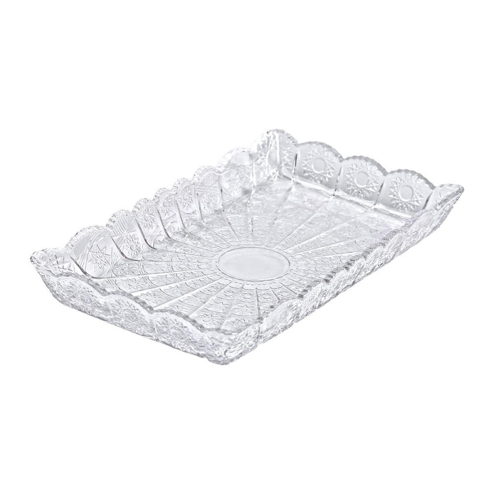 Стеклянне блюдо для закусок Lirmartur 28,6x16,5 см Київ - фото 3