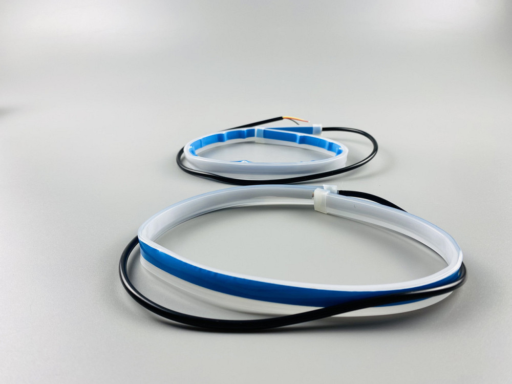 Гнучка світлодіодна LED-стрічка для фар автомобіля, гнучкі денні ходові вогні з миготливим поворотом авто LED Мукачево - фото 1