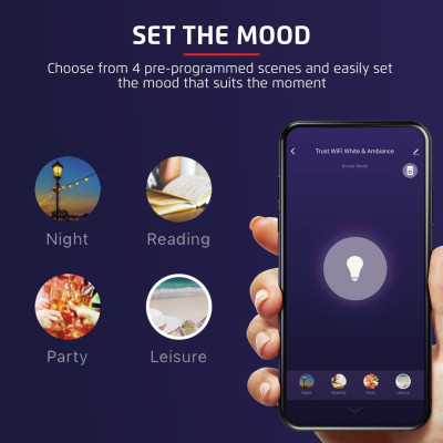 Умная лампочка Trust E27 806 Lumen, 1800-6500k, white (71285_TRUST) Винница - изображение 9