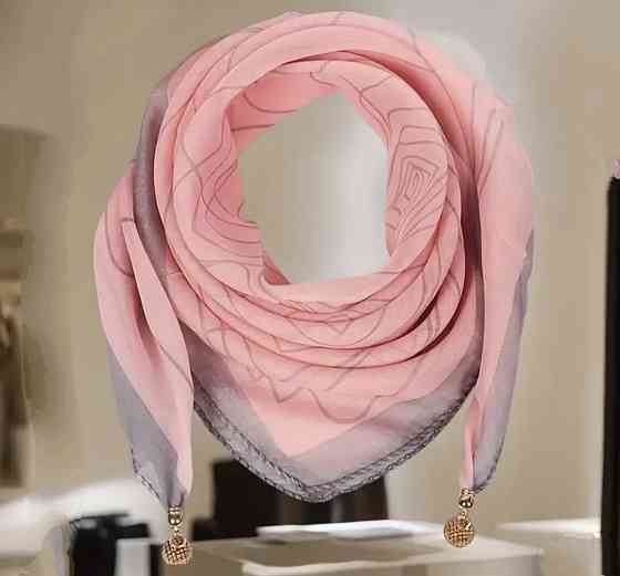 Шарф жіночий з магнітною застібкою Рожевий Сміла