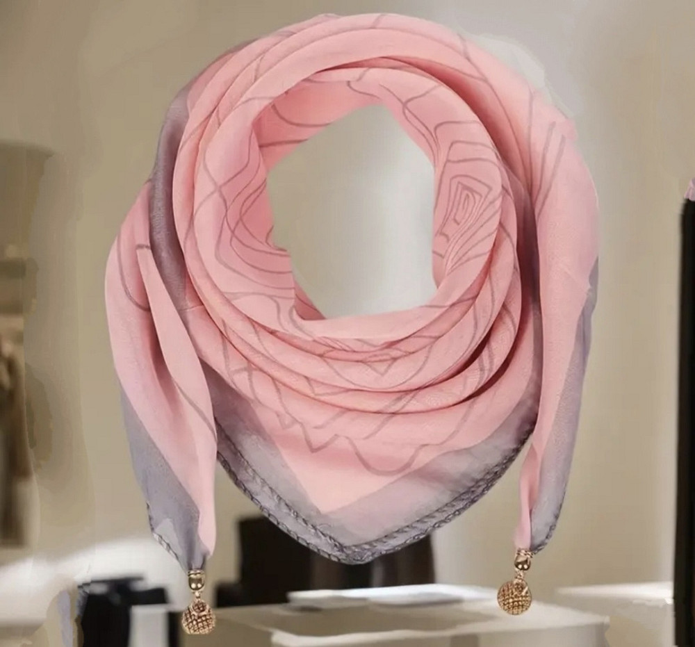 Шарф жіночий з магнітною застібкою Рожевий Сміла - фото 1