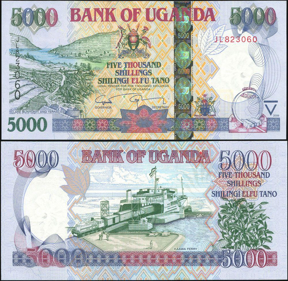 Uganda Уганда - 5000 Shillings 2009 UNC Полтава - фото 1
