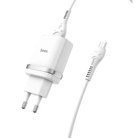 Мережевий зарядний пристрій HOCO C12Q Smart QC3.0 charger set, колір білий 6931474716286 Одеса