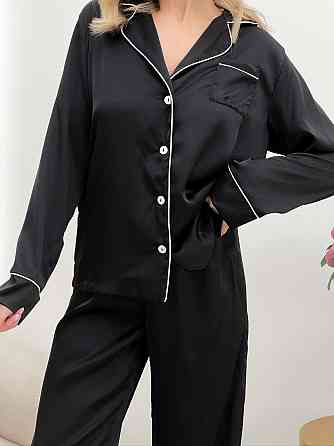 Женская стильная пижама двойка: рубашка и брюки из шелка Армани Одесса