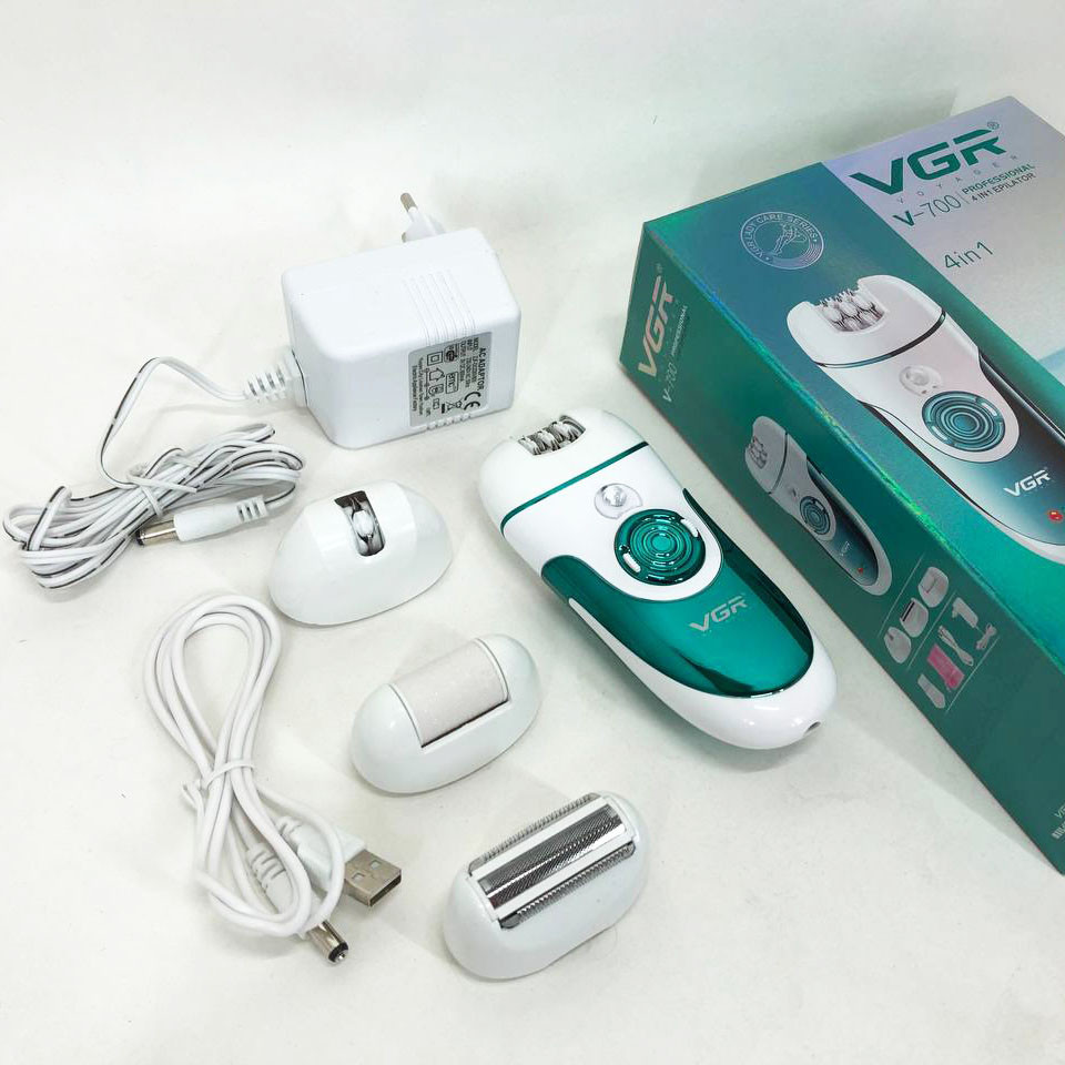 Домашній епілятор для зони бікіні VGR, Епілятор з насадками для чутливих зон Пемза шліфування п'ят PD-85 Львів - фото 5