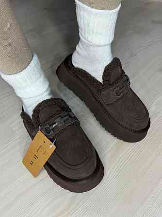 Уггі жіночі Itts 080-24 лофери капці на платформі з хутром коричневі, 37, 23,5 см Київ