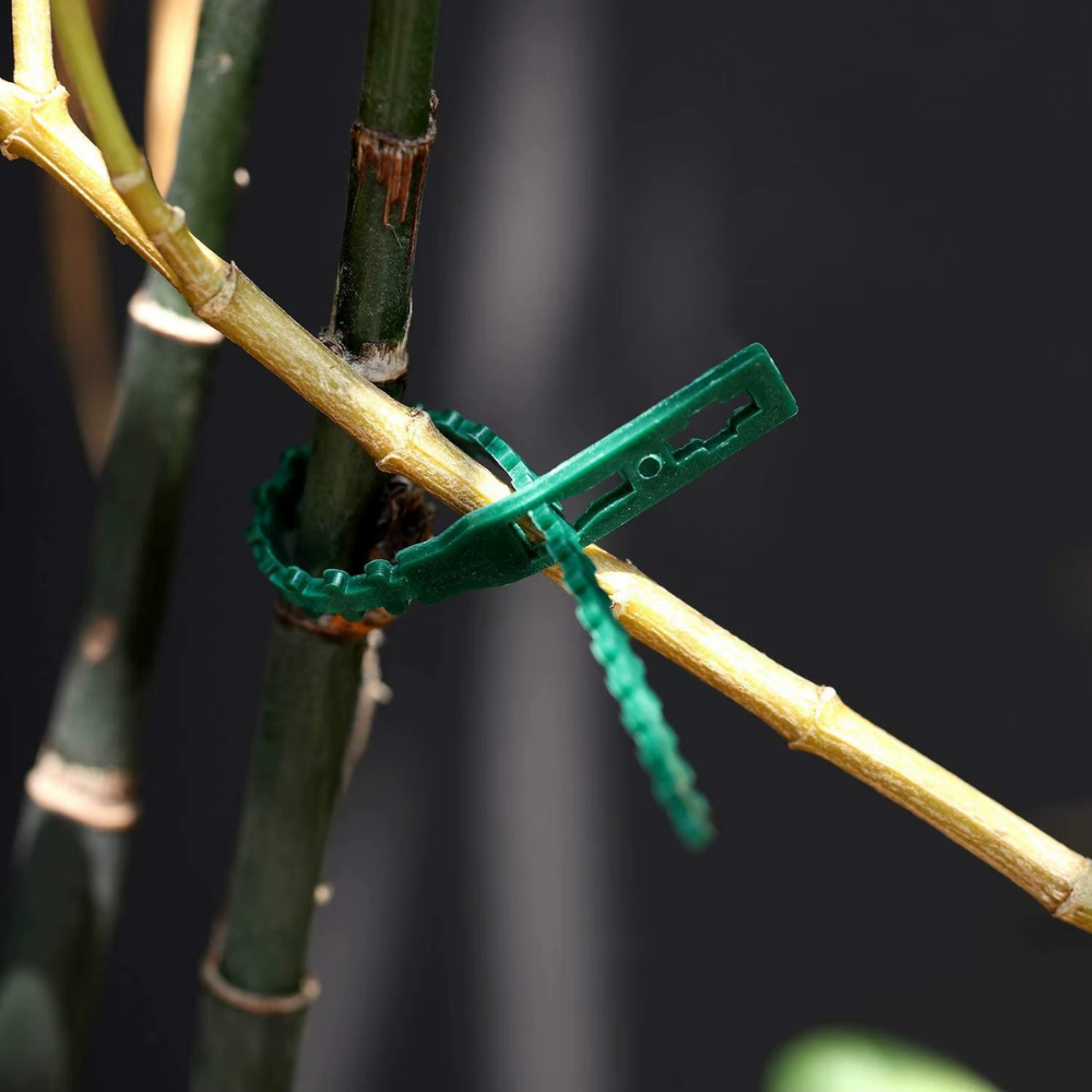 Хомуты садовые, подвязки для растений 50 шт,многоразовые пластиковые стяжки длина 13 см цвет зелёный Каменец-Подольский - изображение 3
