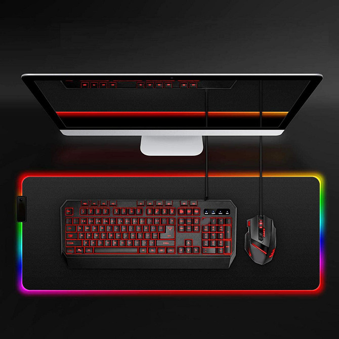 Великий RGB килимок для ігрової мишки та клавіатури з підсвічуванням 80x30 см Бровари - фото 4