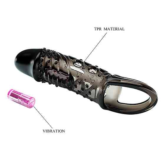 Насадка на член - Pretty Love Cecelia Vibrating Penis Sleeve Black Sex Aura Київ