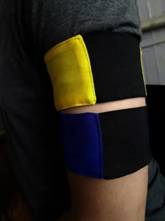 Пов'язка на резинці розпізнавальна двокольорова Резинка, жовто - синій Чернигов