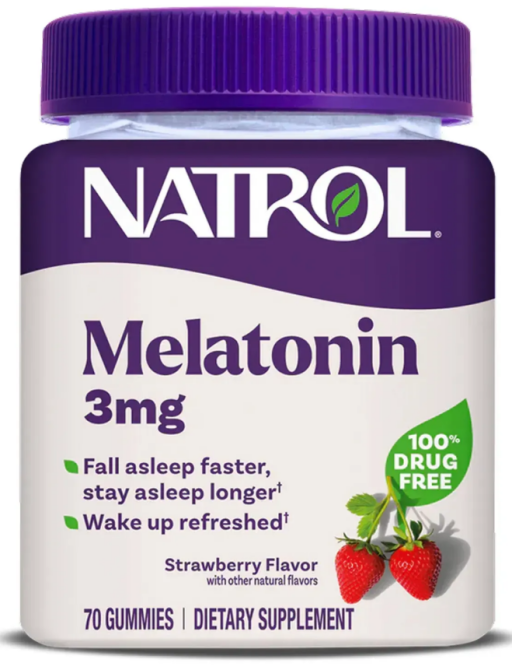 Мелатонин жевательный 3 мг Natrol Melatonin 70 конфет клубника Киев - изображение 1