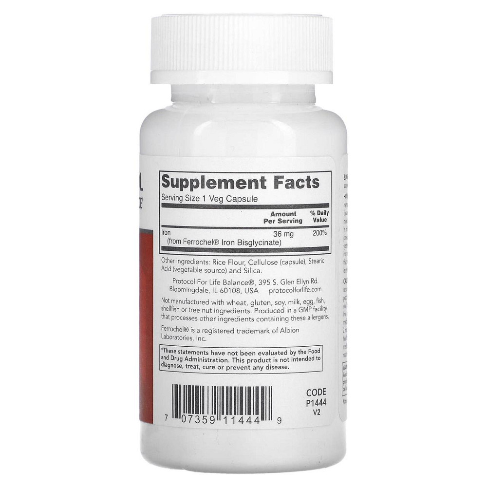 Залізо Protocol for Life Balance Iron 36 мг 90 капс Київ - фото 2