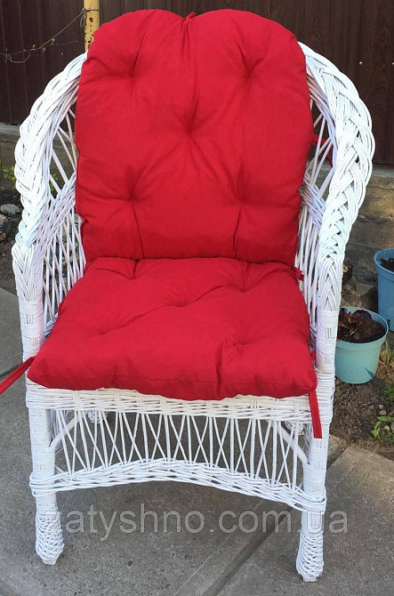 Кресло плетеное белое  из лозы Киев - изображение 2