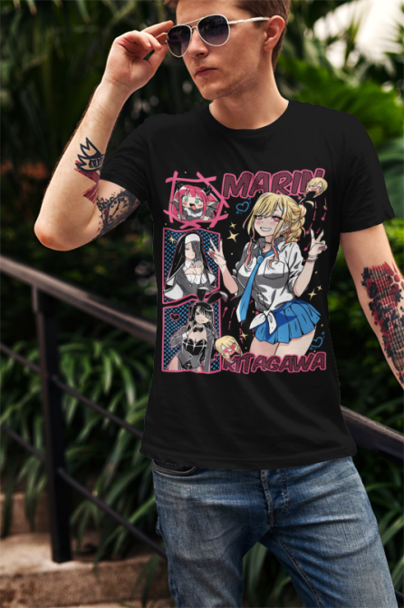 Футболка для мальчика аниме Марин Китагава Мй Дресс оверсайз (рост от 165 до 180 ) Черний AnimeJ0592m Днепр - изображение 4