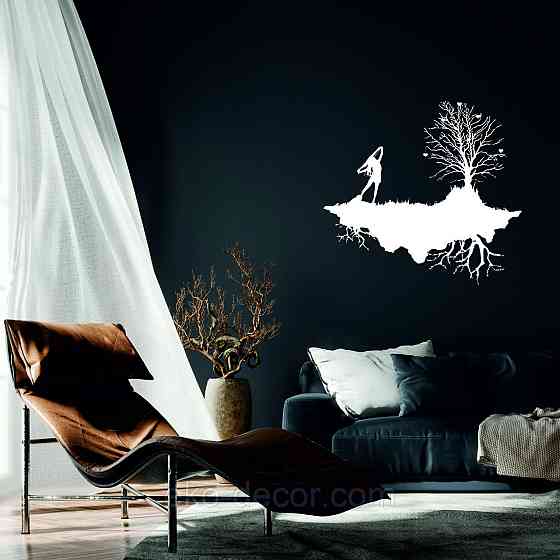 Декоративное настенное Панно «Дерево», Декор на стену 50*46 см, Белый Киев