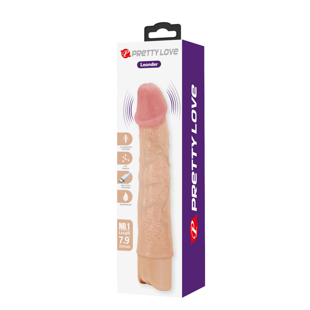 Вибратор Pretty Love Leander Realistic Vibrating Dildo Sex Aura Киев - изображение 2