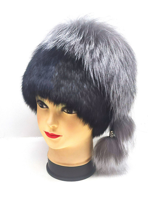 Шапка хутряна жіноча куток Габріела Чорний Харків - фото 1