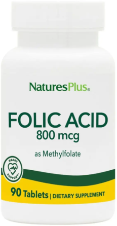 Фолиевая кислота Nature's Plus Folic Acid 800mcg 90 tabs Киев
