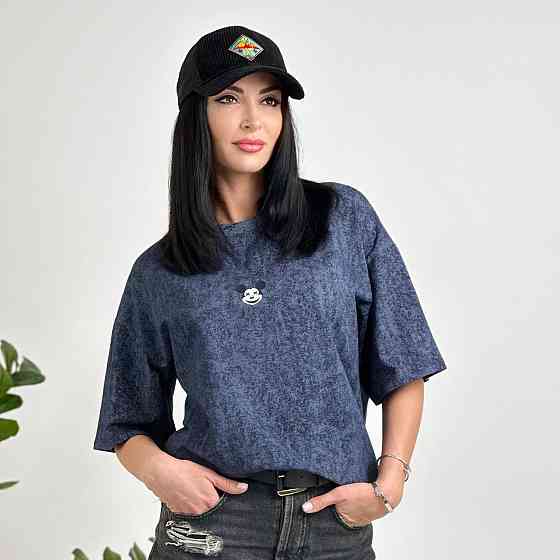 Жіноча футболка тай-дай з принтом "Joke" оптом від виробника | Норма и батал Київ