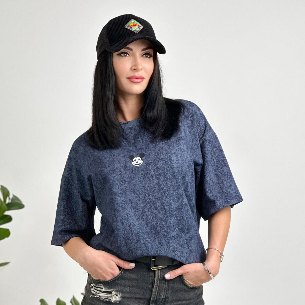 Жіноча футболка тай-дай з принтом "Joke" оптом від виробника | Норма и батал Київ - фото 5