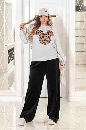 Трикотажний світшот жіночий "Sticker" | Норма і батал Київ