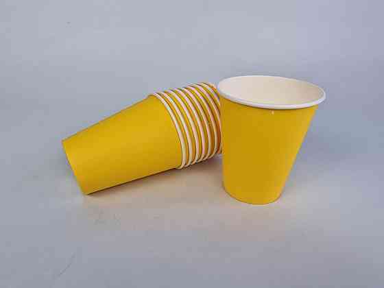 Склянки для напоїв гарячих і холодних 400 мл "ЖЕЛТО/БІЛИЙ" (50 шт.) Харків