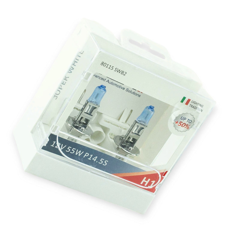 Автолампа 12V 55 W MTA Super біла 50% (2шт) H1 Мукачево - фото 1