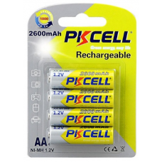 Аккумулятор PKCELL 1.2V AA 2600mAh NiMH Rechargeable Battery, 4 штуки в блистере цена за блистер, Q1 Полтава