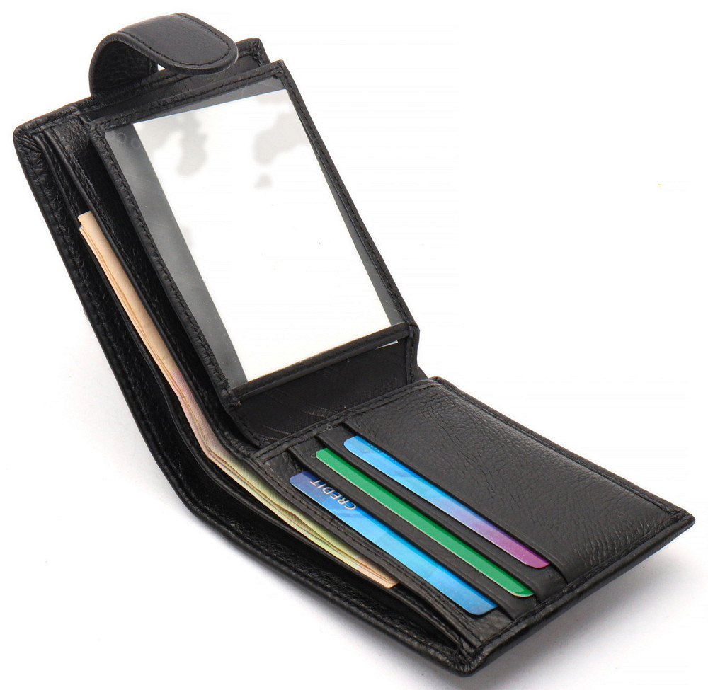 Гаманець чоловічий Marco Coverna шкіряний чорний клатч портмоне чоловіче з натуральної шкіри Київ - фото 6