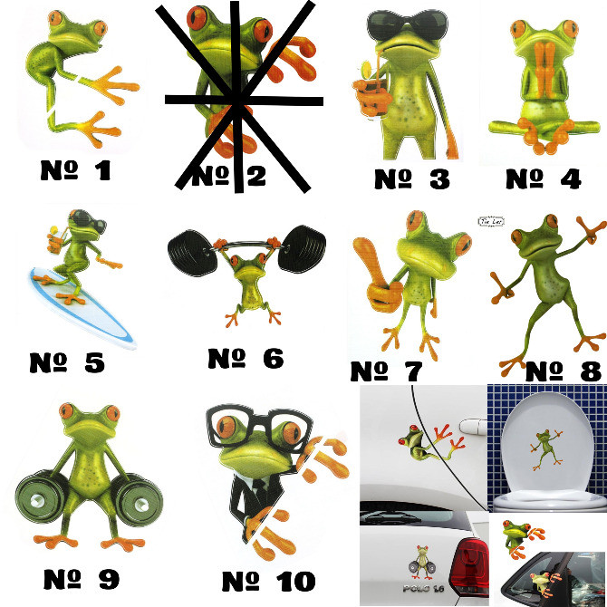 Наклейка на авто Жаба Київ - фото 1